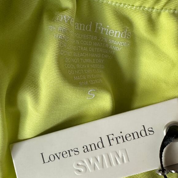 Lovers + Friends Yellow Brazilian Bikini Bottom SMALL High Cut Adore You $68 NEW - Picture 7 of 7